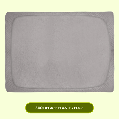 Grey Terry Cotton Mattress Protector