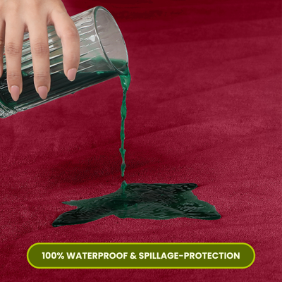 Maroon Terry Cotton Mattress Protector