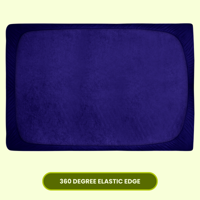 Navy Blue Terry Cotton Mattress Protector
