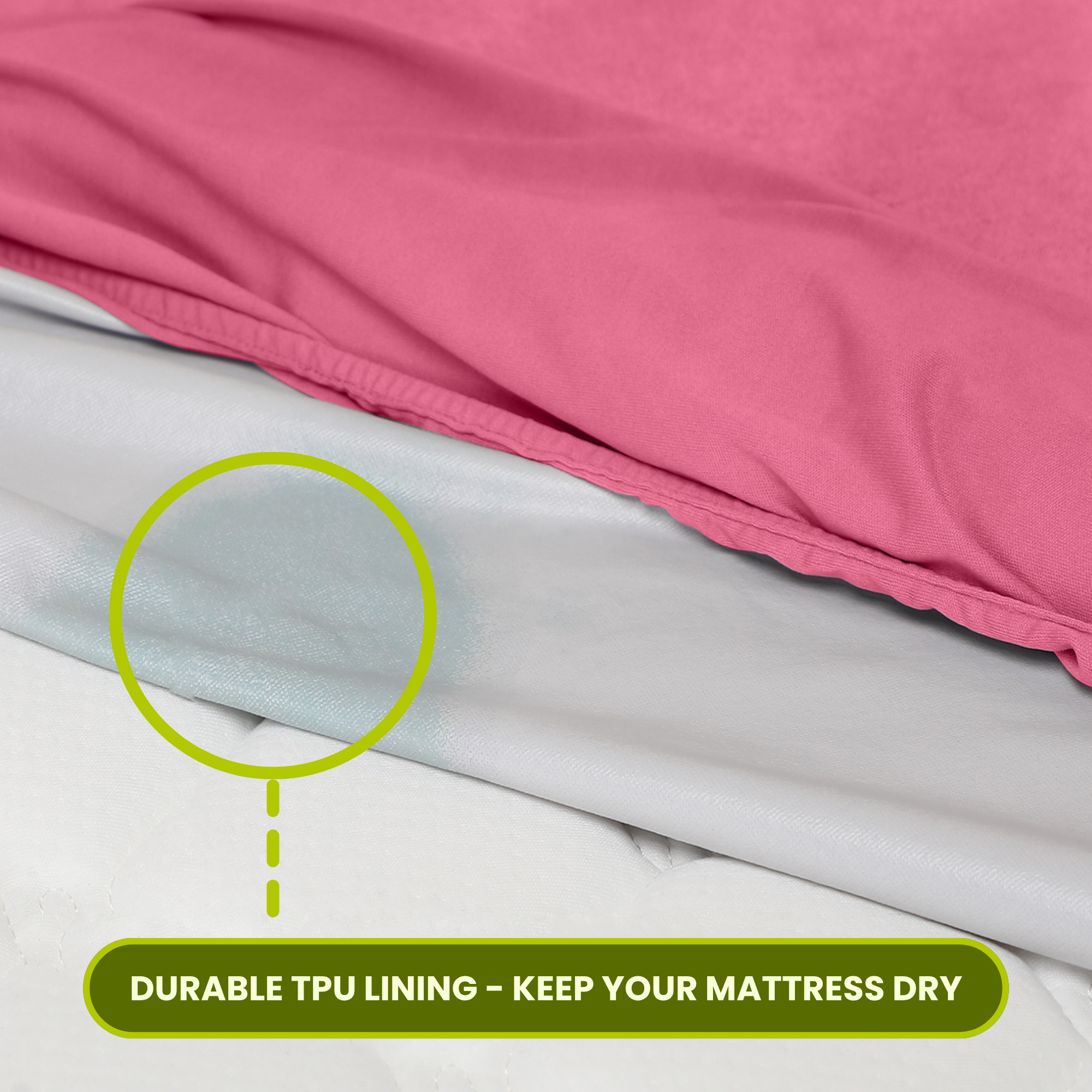 Pink Terry Cotton Mattress Protector