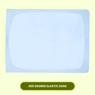 Sky Blue Terry Cotton Mattress Protector