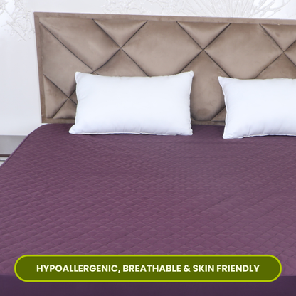 Quilted Wine Mattress Protector 