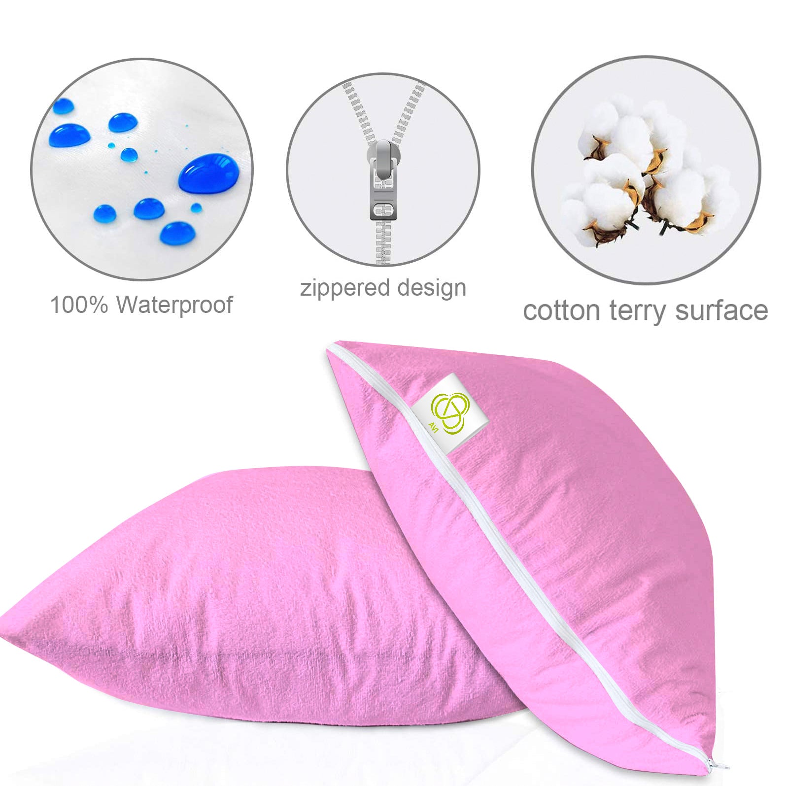 Pink Pillow Protector (Set of 2)