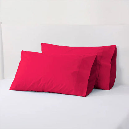 Red Plain Pillow Covers