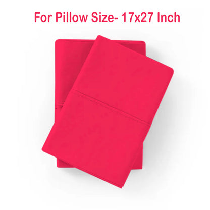 Red Plain Pillow Covers