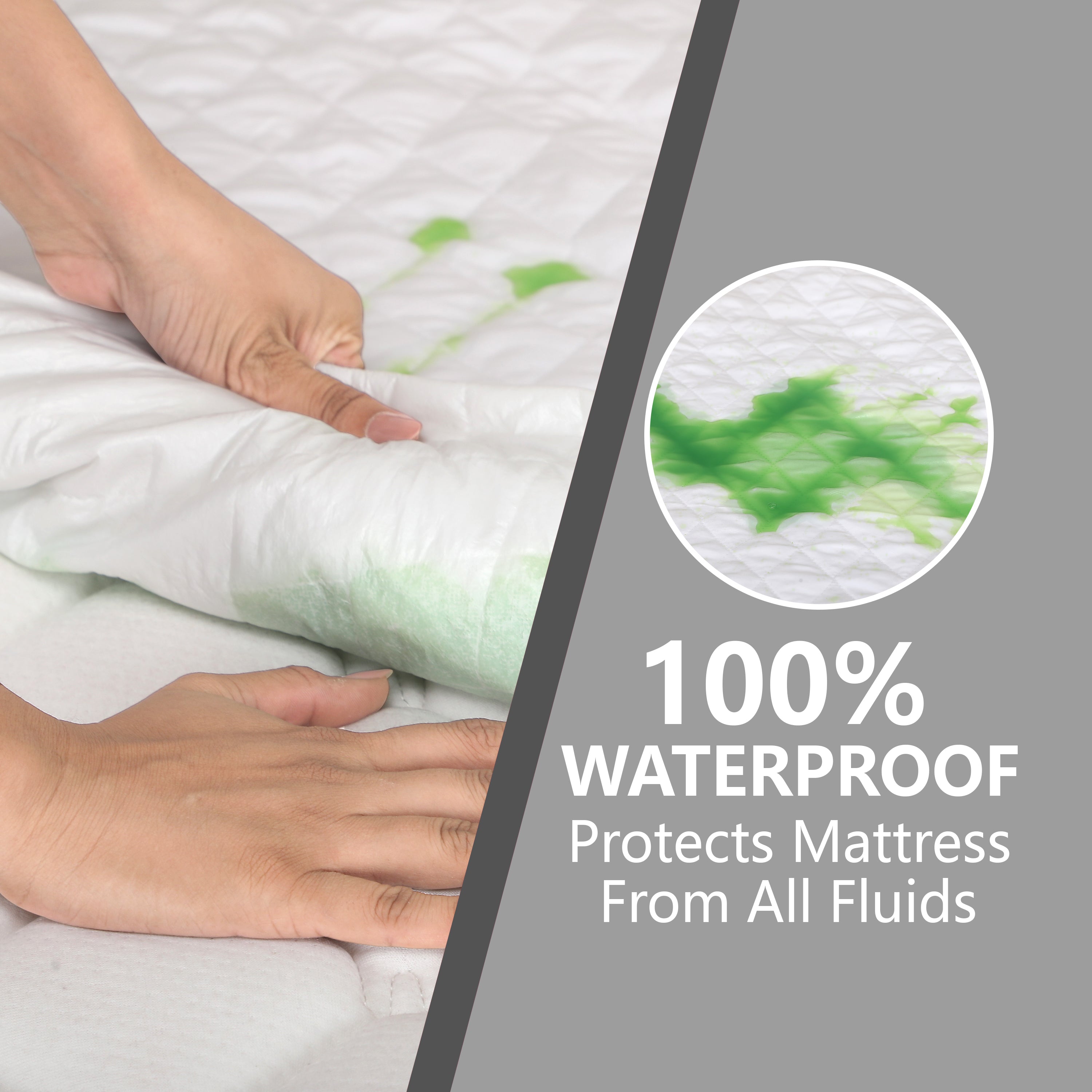 White Quilted Fitted Mattress Protector