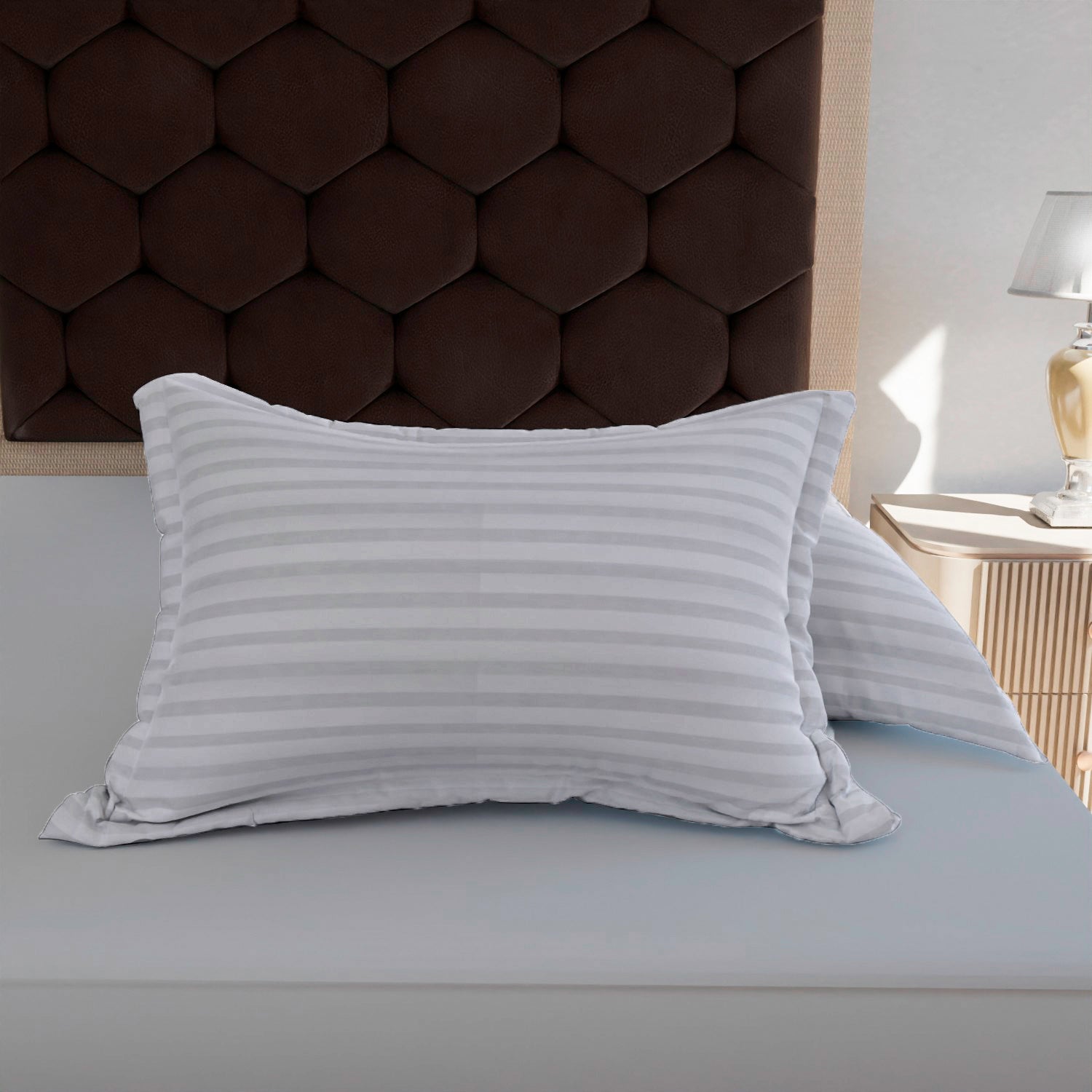 White Stripe Pillow Covers