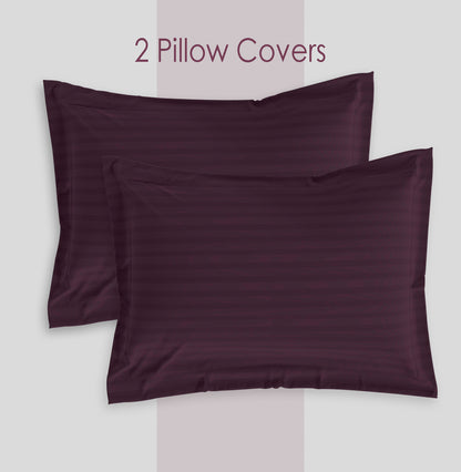 Wine Stripe Pillow Covers