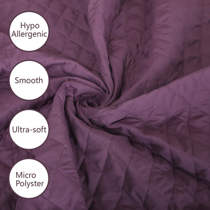 Wine Quilted Fitted Mattress Protector