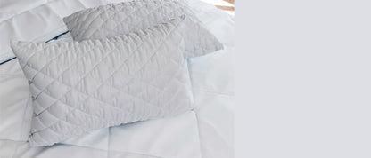 White Quilted Pillows