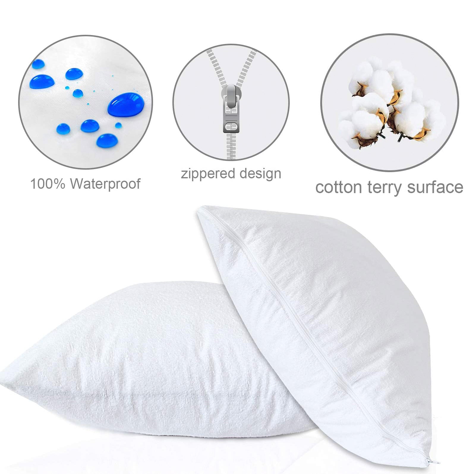 White Pillow Protector (Set of 2)