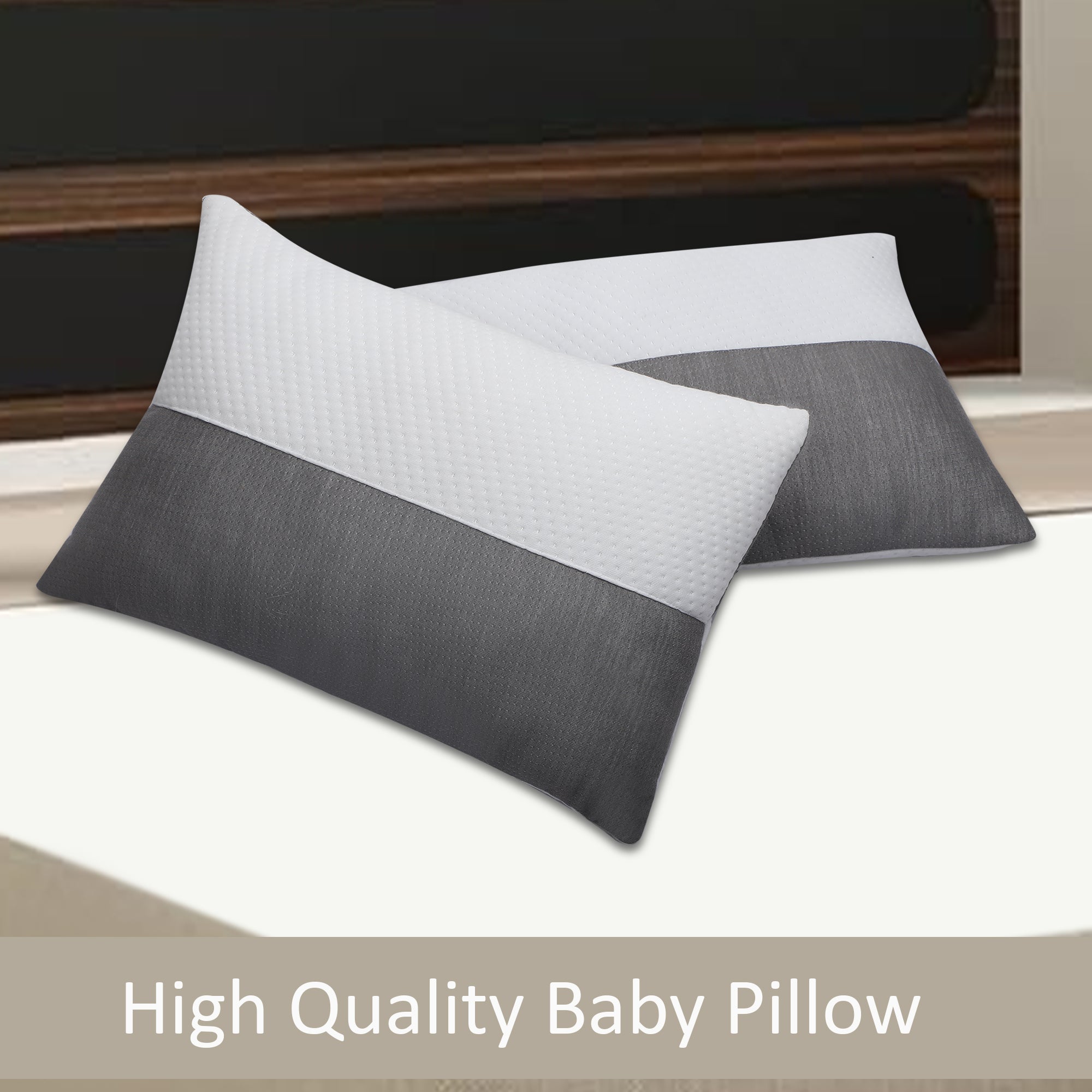 White & Grey Microfiber Sleeping Pillow