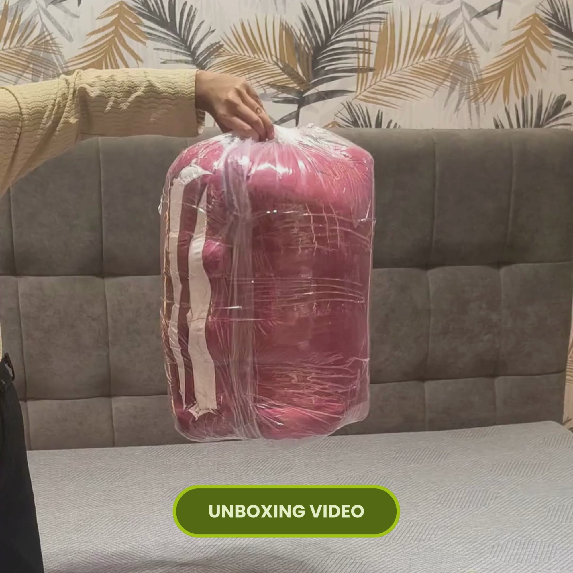 Load video: Maroon Mattress Topper / Pads #thickness_2-inch-500-gsm