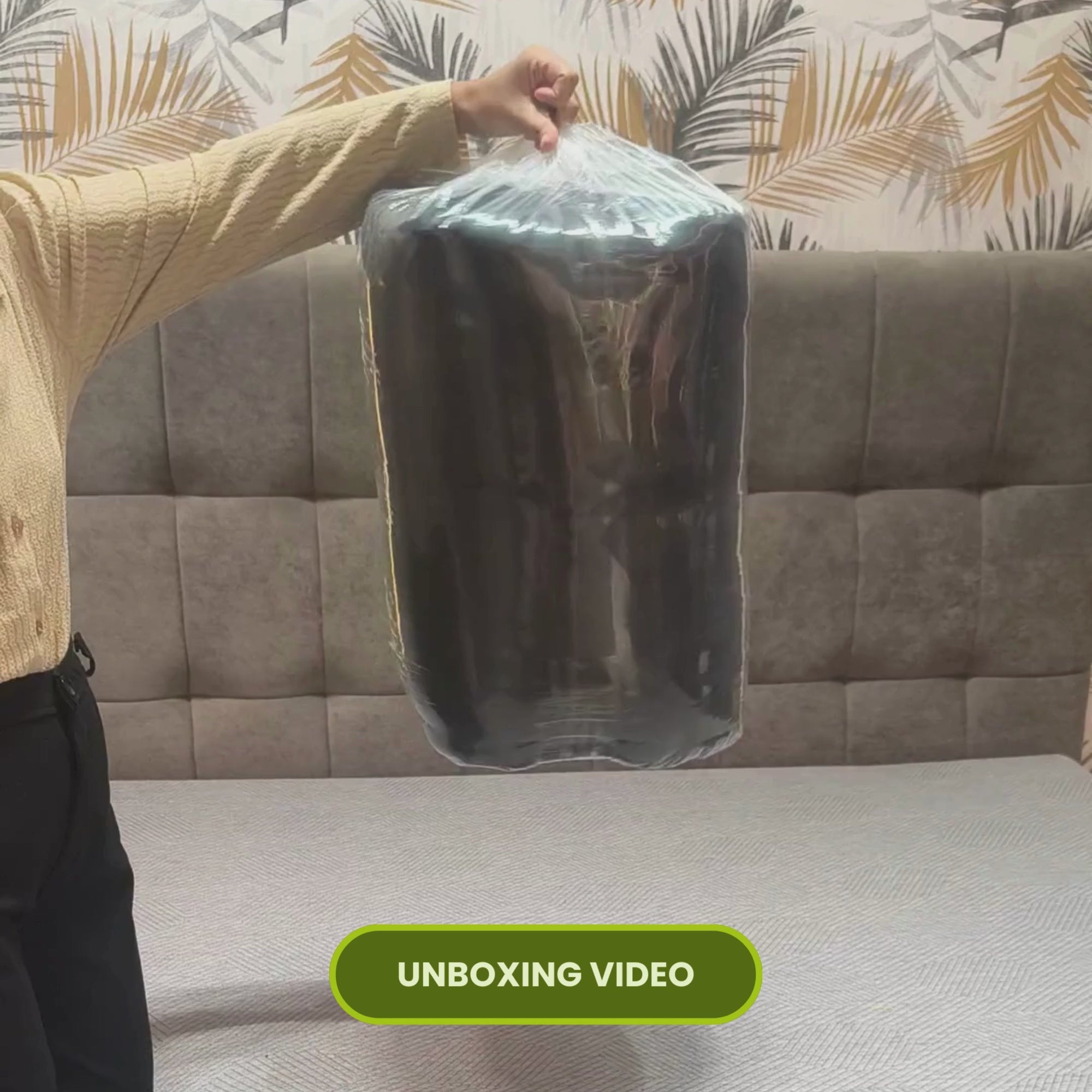 Load video: Black Mattress Topper / Pads