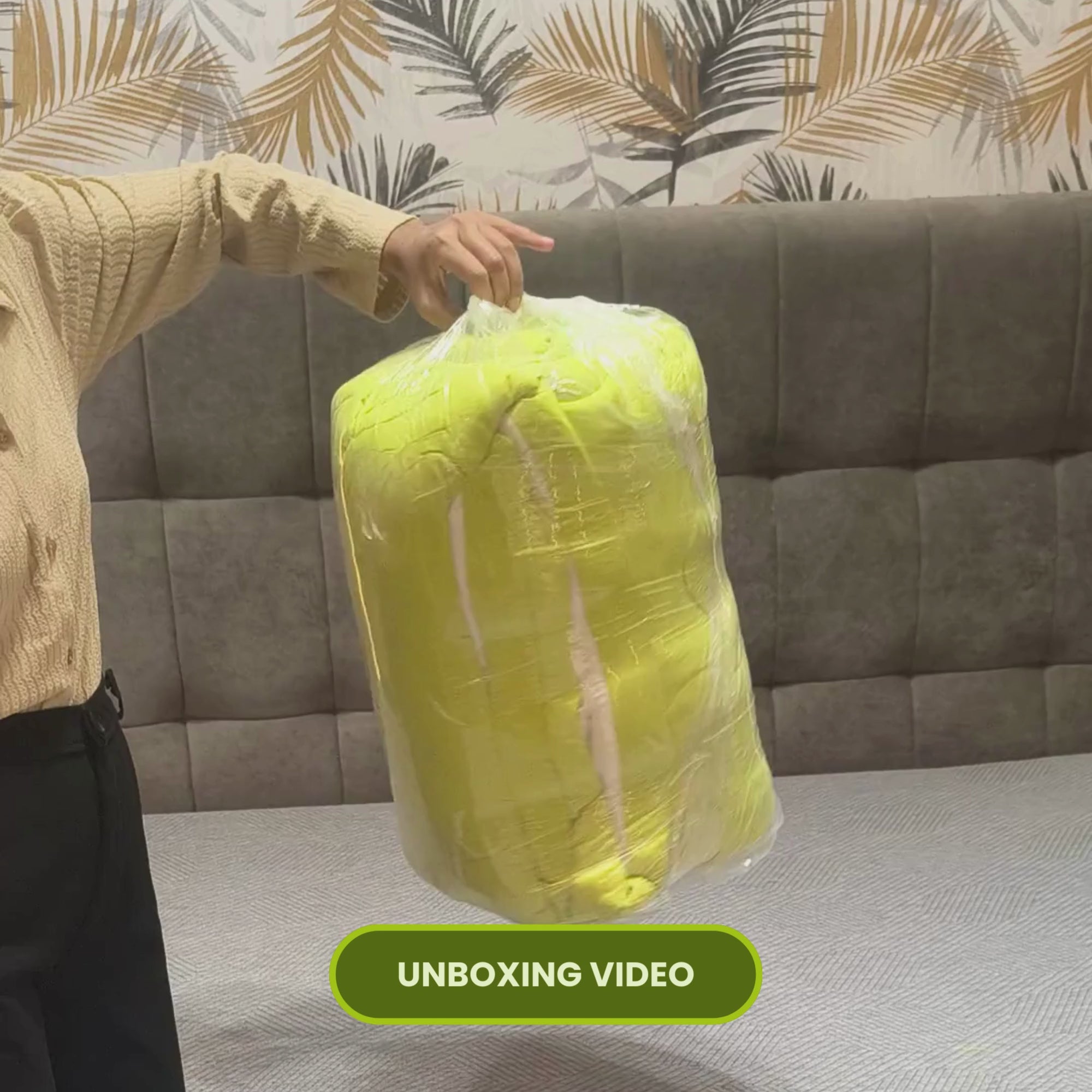 Load video: Mint Green Mattress Topper / Pads
