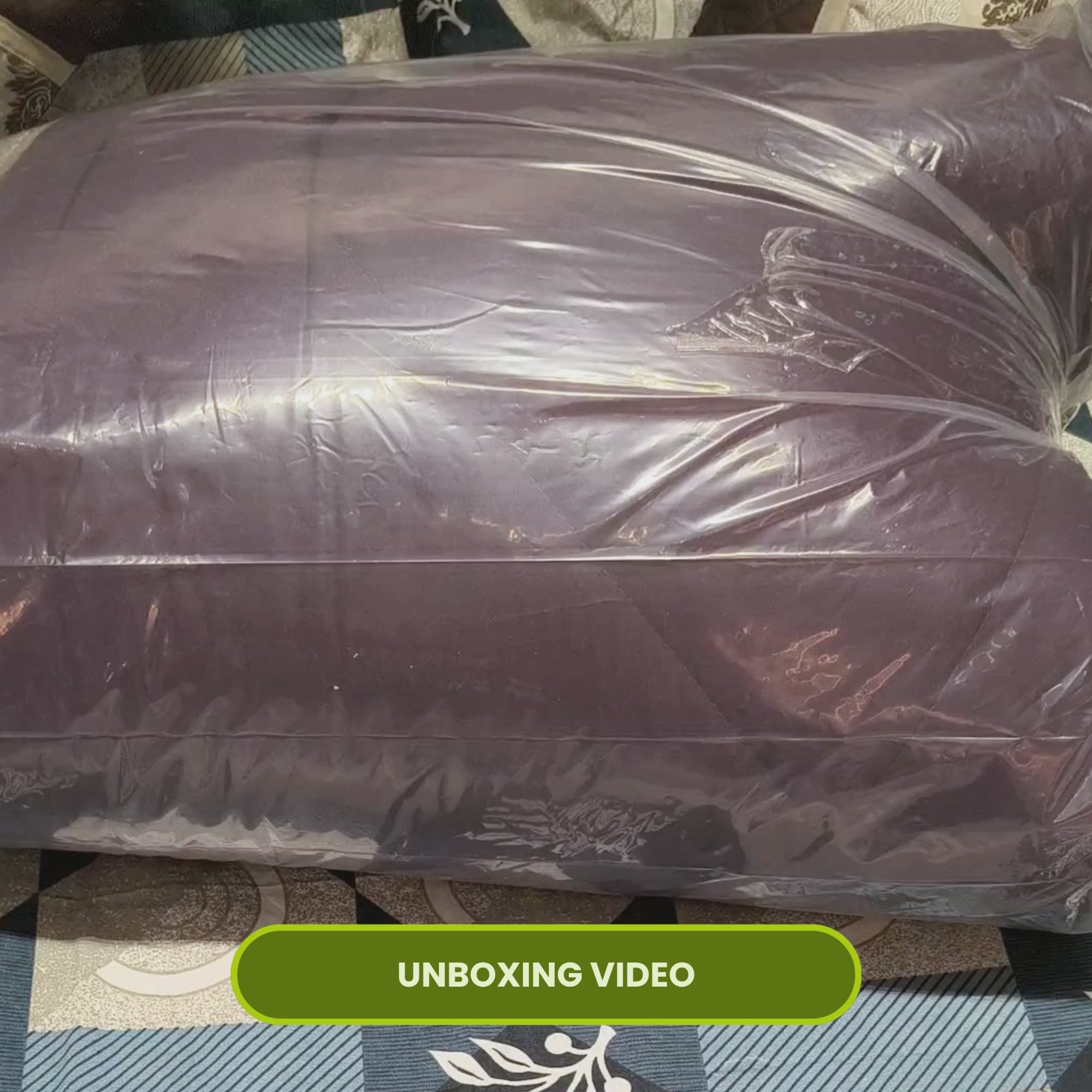 Load video: White &amp; Wine Reversable Comforter/Duvet