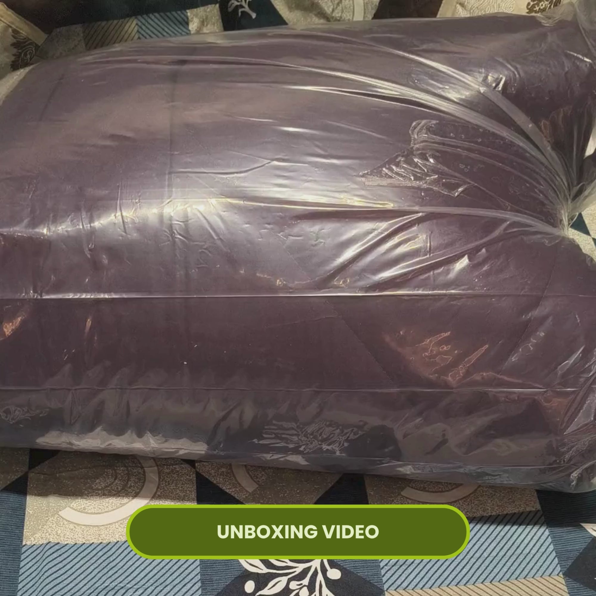 Load video: Black &amp; Wine Reversable Comforter/Duvet